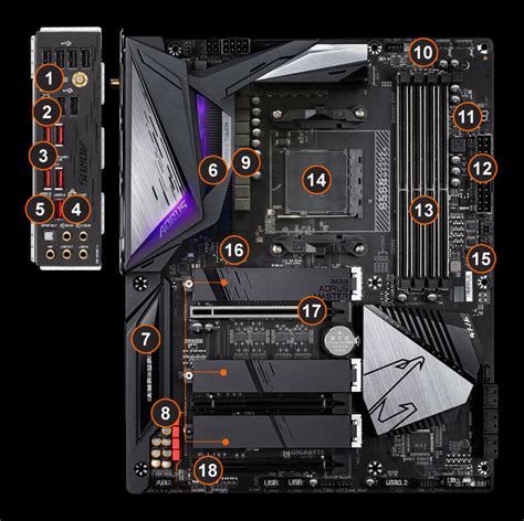 Gigabyte B550 Aorus Master Am4 Amd B550 Atx Motherboard With Triple M 2 Sata 6gb S Usb 3 2 Gen