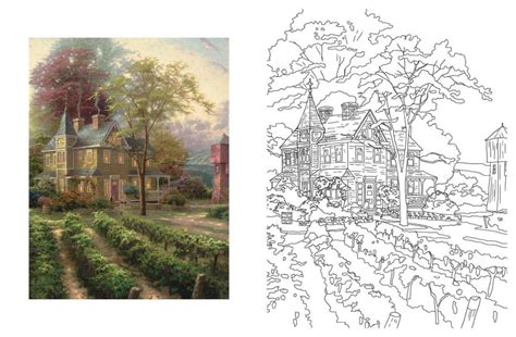 Paisagens Para Colorir Adulto - Desenhos de Paisagem para Adultos para colorir - 60 imagens grátis
