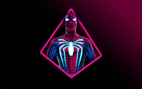 3840x2400 Spiderman Neon Artwork 4K ,HD 4k Wallpapers,Images ...