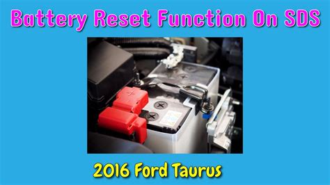 How To Use Battery Reset Function On Sds Ford Taurus Youtube