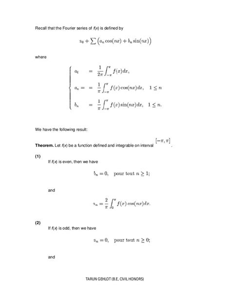 Fourier sine and cosine series