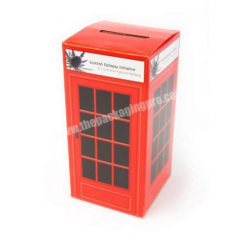 Factory Custom Displays Cardboard Money Collecting Box Paper