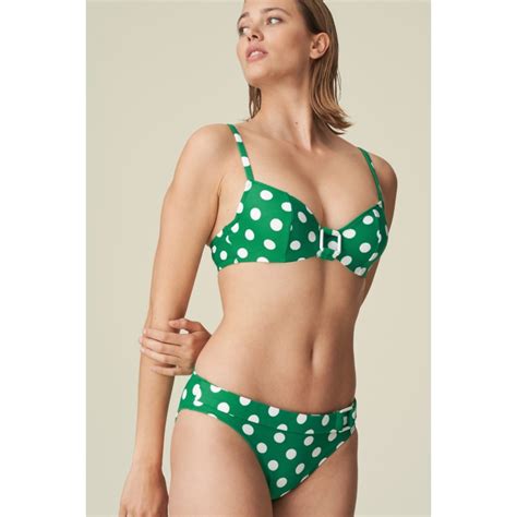 Bikini verde a lunares compra baño en Unas1 con Descuentos Bikinis