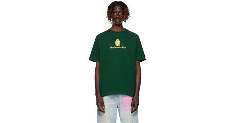 A Bathing Ape World Gone Mad T Shirt In Green For Men Lyst