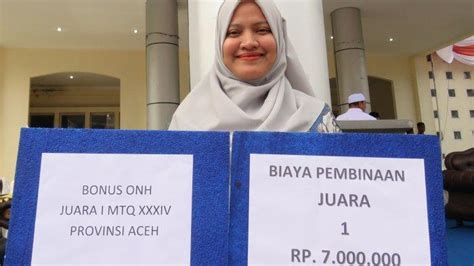 Peraih Juara MTQ Aceh Dari Nagan Raya Ini Dapat Bonus Naik Haji Namun