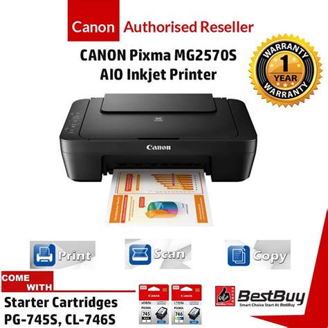 Canon Pixma Mg2570s All In One Inkjet Printerprintscancopy Shopee