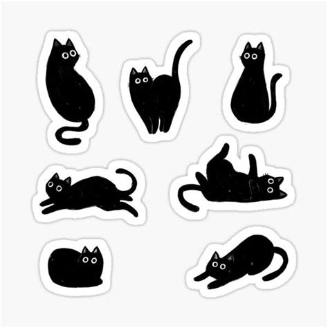 Stickers for Sale | Redbubble | Black cat sticker, Black stickers, Cat ...