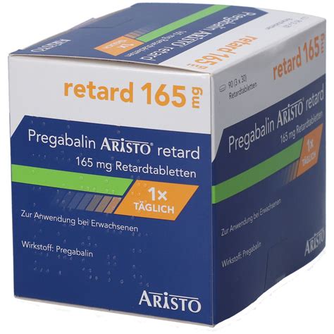 PREGABALIN Aristo Retard 165 Mg Retardtabletten 90 St Mit Dem E Rezept