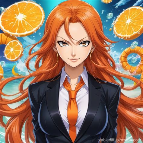 Nami In Black Suit Stable Diffusion Online