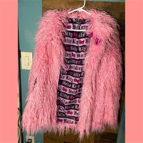 Dolls Kill Jackets And Coats Dollskill Hello Kitty Fur Jacket Xs