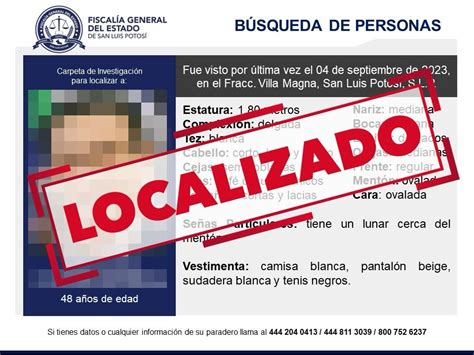 Informa Fiscalía potosina localización de un ejecutivo buscado en SLP