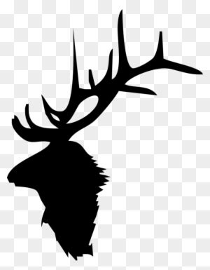 Elk-head File Size - Bull Elk Head Silhouette - Free Transparent PNG ...