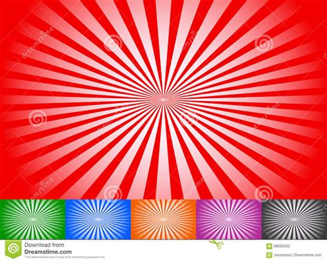 Abstract Radial Lines Starburst Sunburst Circular Pattern Stock Vector