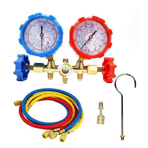 R410A 3 Way AC Diagnostic Manifold Gauge Set For Freon Charging Fits R