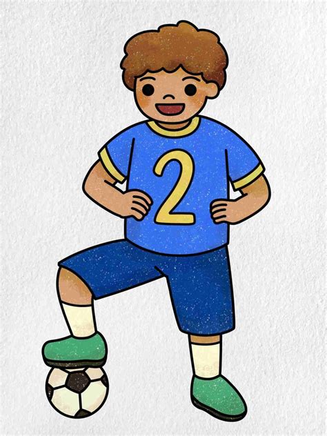 How to Draw a Soccer Player - HelloArtsy