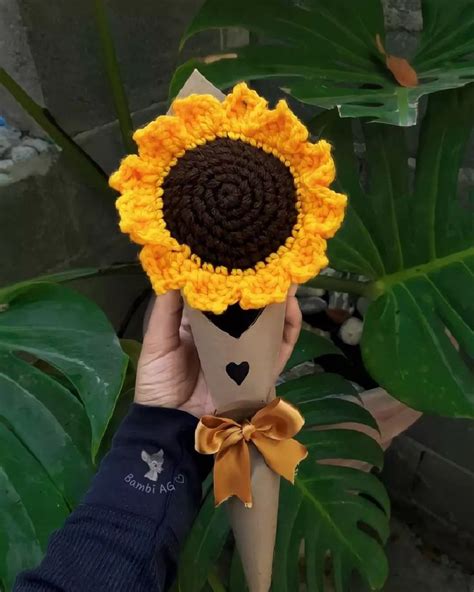 Girasol Tejido A Crochet Llaveros Tejidos A Crochet Tejidos A