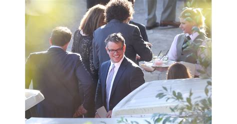 Matt Damon attended Jimmy Kimmel's July 2013 wedding in Ojai, CA. | Celebrities at Weddings ...