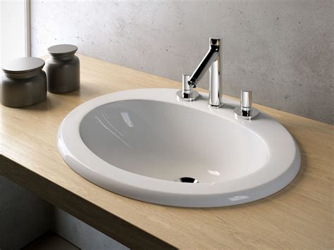 Standard Lavabo Da Incasso Soprapiano Ovale In Ceramica By Olympia Ceramica