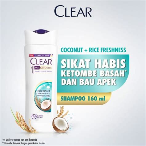 Jual Clear Shampoo Anti Ketombe Coconut Rise Freshness Ml Shopee