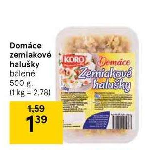 ARCHIV Domáce zemiakové halušky 500 g v akcii platné do 15 2 2022