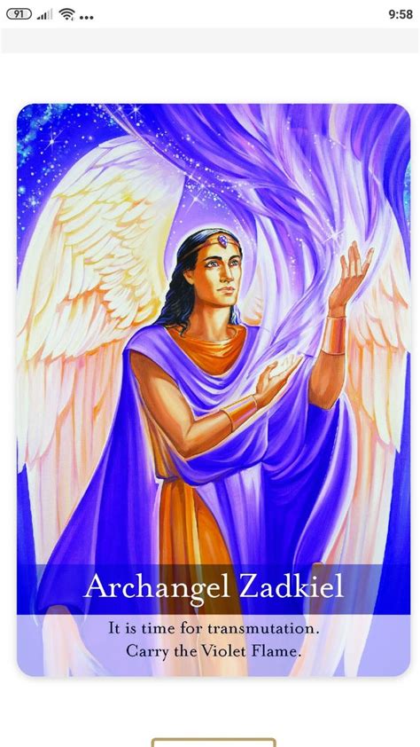 Archangel Zadkiel Archangel Oracle Cards Archangel Zadkiel Angel