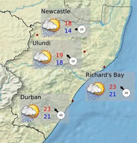 Hibiscus Tribune: KZN WEATHER FORECAST FOR SATURDAY