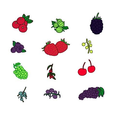 Berry Fruits Vectors 167324 Vector Art At Vecteezy