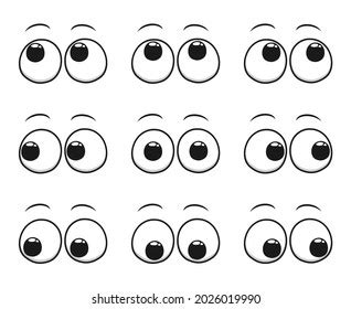 Cartoon Eyes Looking Up