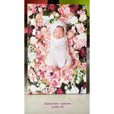 Jual Cetak Foto Spanram Canvas Luster Uk X Cm Shopee Indonesia