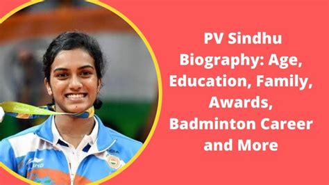 A Woman Holding A Tennis Racquet In Her Hand With The Words P V Sindhu