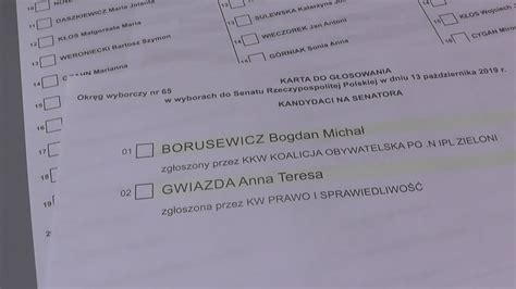 Wygl D Kart Do G Osowania W Wyborach Do Sejmu I Senatu W Gda Sku