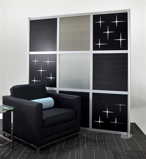 6' Modern Room Divider, Madagascar Wood and Translucent panels - Modern - Living Room - dallas ...