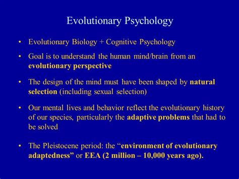 Evolutionary Psychology