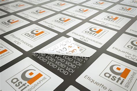 Étiquettes adhésives industrielles Asti Sérigraphie