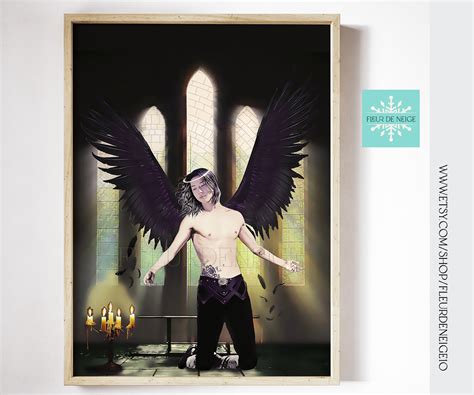 Taemin Shinee Kpop Angel Fallen Dark Gothic Angel Naked Art Print