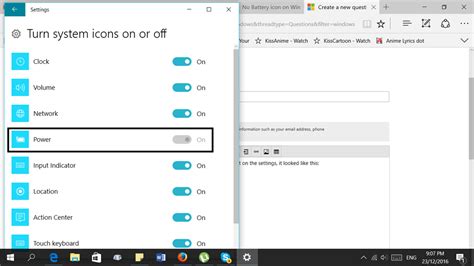 no battery icon in windows 10 - Microsoft Community