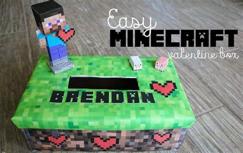 Minecraft Valentine Box Printable