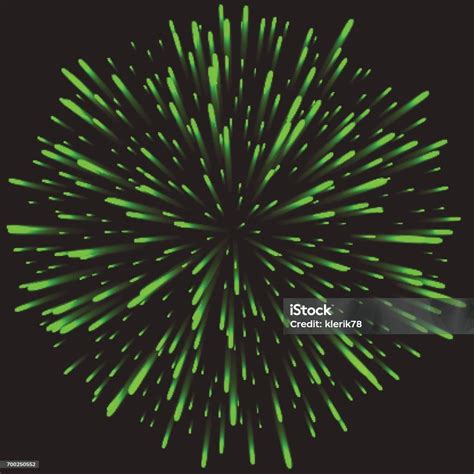 Glowing Collection Firework Light Effects Isolated On Dark Background