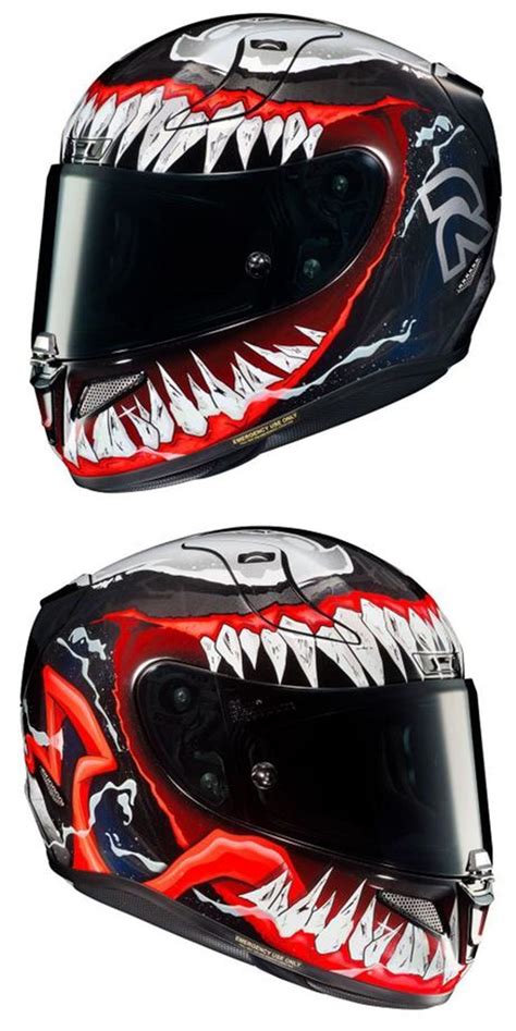 Hjc Motorcycle Helmet Integral Rpha 11 Limited Edition Marvel Venom Mc1