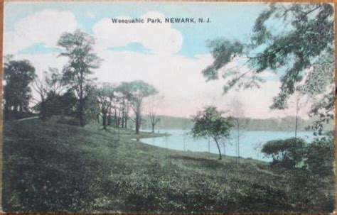 Newark Nj Postcard Lake Weequahic Park New Jersey Ebay