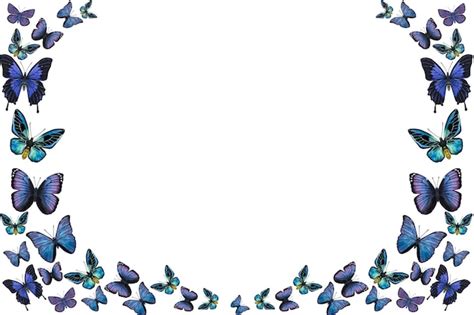 Blue Butterfly Border Clip Art