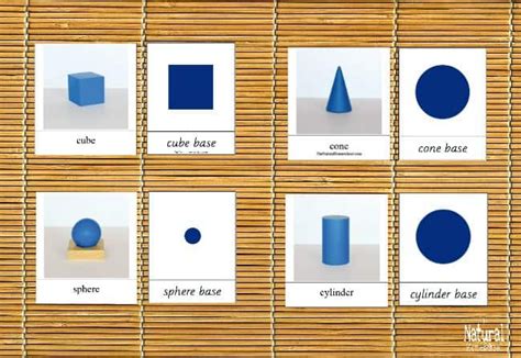 Montessori Sensorial Materials Printable Geometric Solids Bases 3 Part