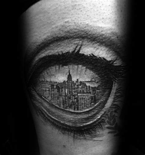 60 New York Skyline Tattoo Designs For Men - Big Apple Ink Ideas