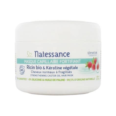 Natessance Masque Fortifiant 200ml Ricin Bio Kératine Végétale