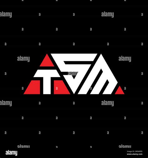 Tsm Triangle Letter Logo Design With Triangle Shape Tsm Triangle Logo