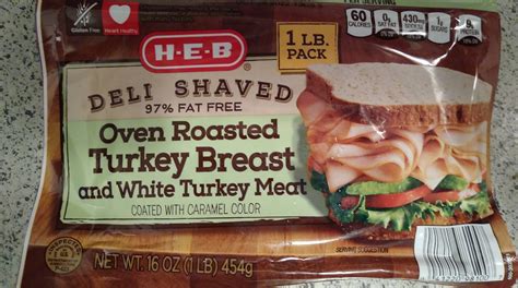 Heb Deli Shaved Oven Roasted Turkey Breast And White Turkey Meat H E