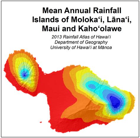 Weather And Maui Average Rainfall Map Maui Guidebook