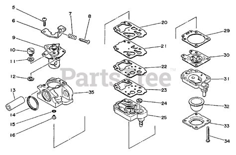 Echo SRM 2200 Echo String Trimmer Carburetor Parts Lookup With