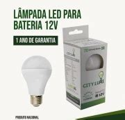 Lâmpada Led NACIONAL Bulbo 9w 12V 24V Branco City Lumi Loja Energia