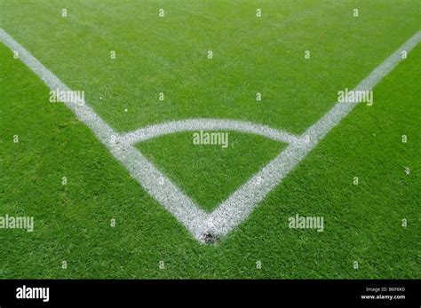 soccer field close ups of markings Stock Photo - Alamy